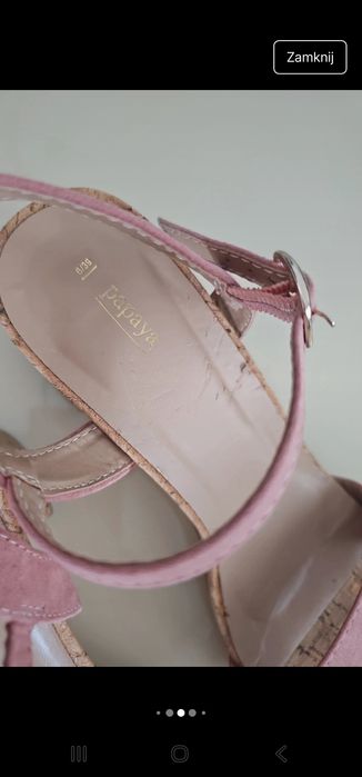 Buty sandałki 39 różowe