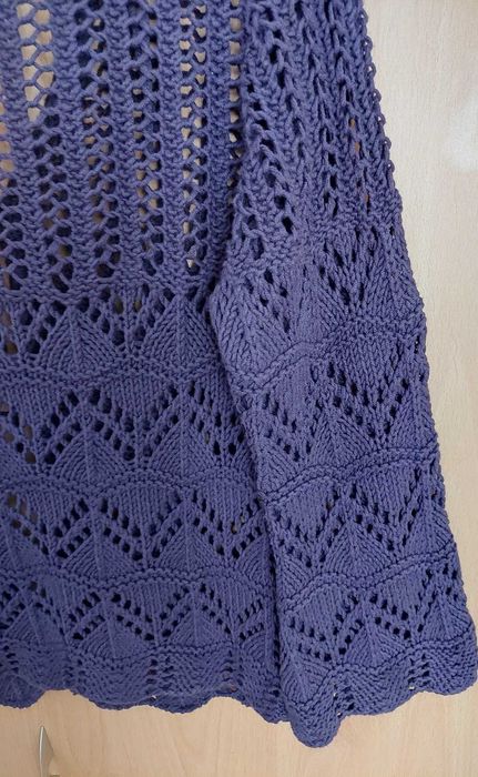 Sweter krótki ażurowy 3/4 rekaw rozm M