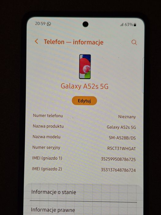 Samsung Galaxy A52S 5G