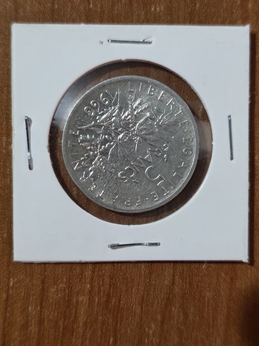 Moeda francesa de 5 francos do ano de 1963