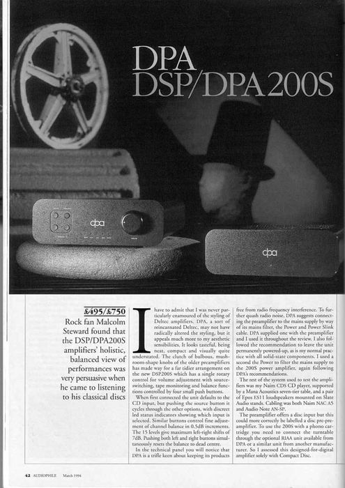 Przedwzmacniacz i końcówka mocy deltec precision audio dpa 200S ideał
