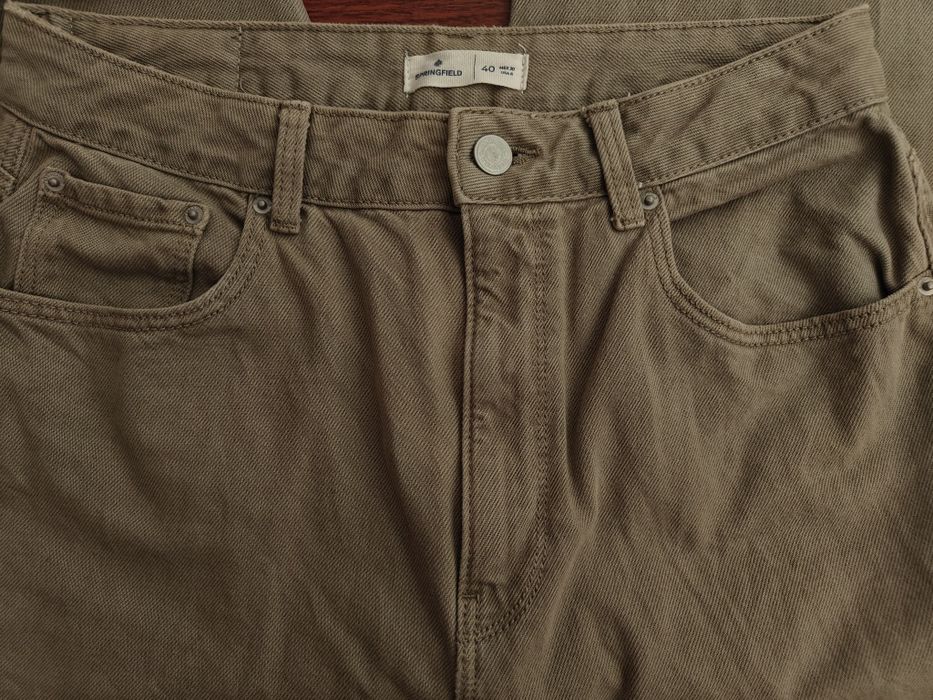 Calças / Jeans Wide Leg  Springfield 100% algodão – Tam. 40