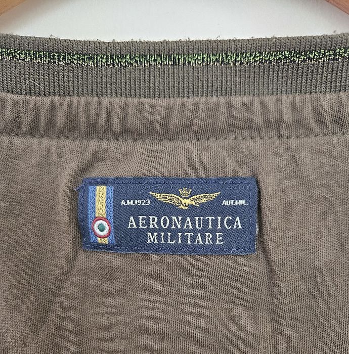Khaki oliwkowa Bluzka longsleeve Aeronautica militare