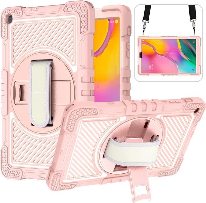 Etui do Samsung Galaxy Tab A 8.0” z Paskiem na Ramię Różowe