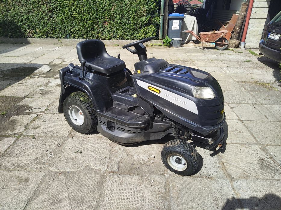 Traktorek Alpina pług łańcuchy