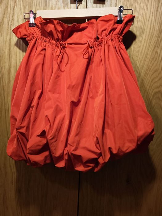 Stylowa spódniczka mini bombka czerwona M/L