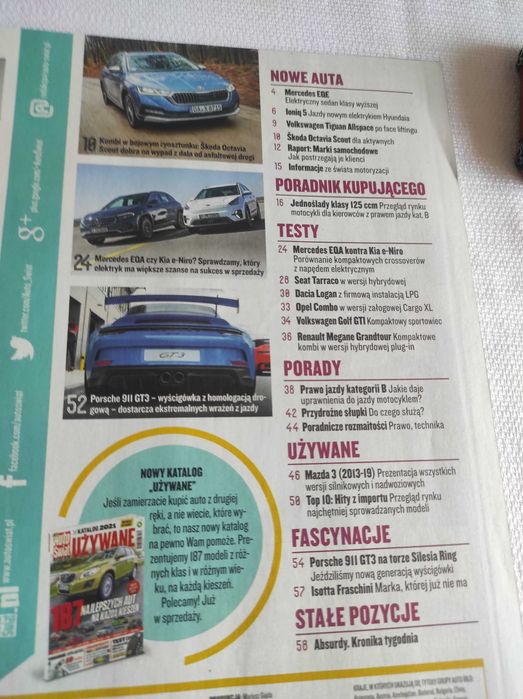 Czasopismo Auto Świat WYSZUKAJ POJAZD 20/2021 Tiguan Allspace Logan