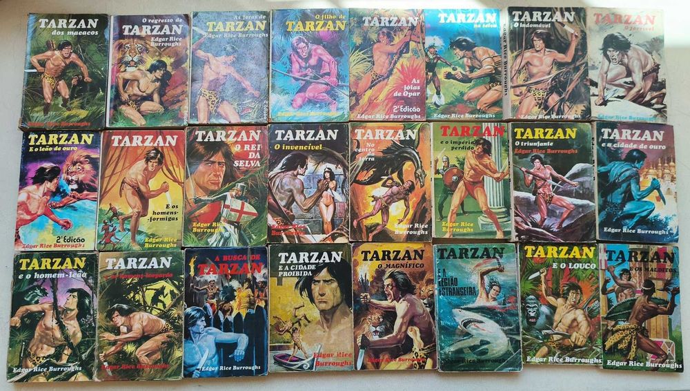 Coleção completa do Tarzan (24 números), editada pela Portugal Press, a partir de 1971
