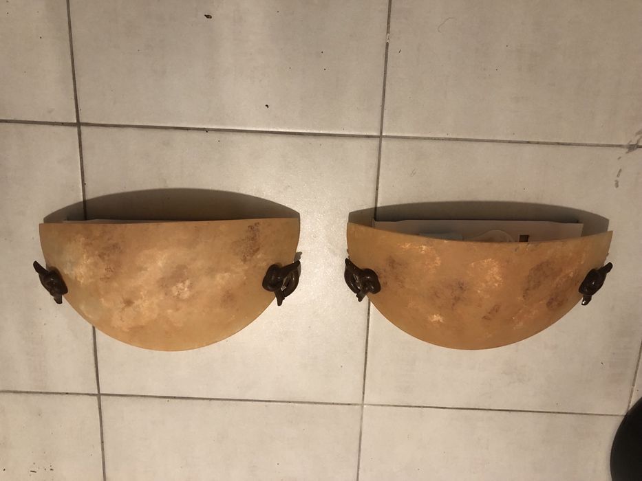 Kinket kinkiety plafon „Marmurek” księżyc moon planeta E27 szkło Retro