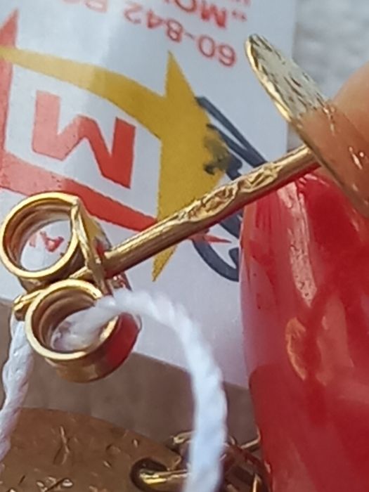 Przepiękne złote długie kolczyki 585/6,19g