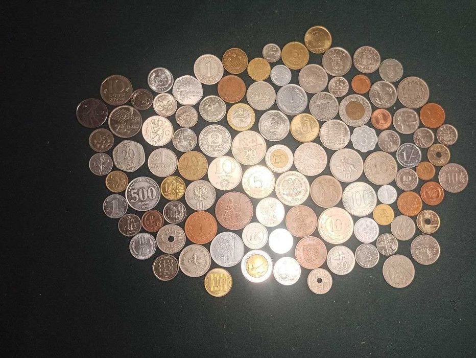 Набір монет світу 100 шт. всі континенти - без повторів / набір №36