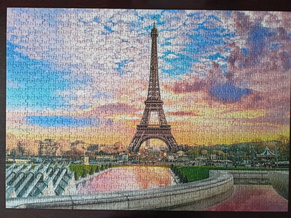 Puzzle Prime UFT 1000 Trefl, Wieża Eiffla Romantic Sunset