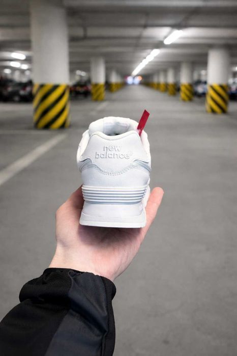 (2243) Кросівки New Balance 574 повністю білі (36-41) NB нб nb