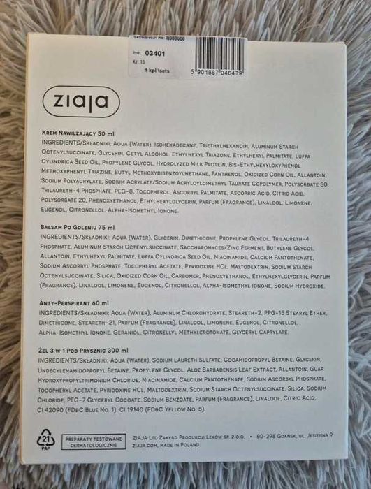 Zestaw kosmetyków ZIAJA Yego