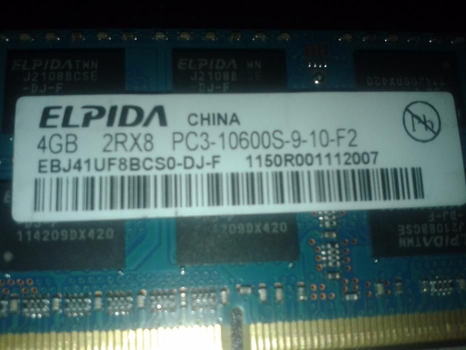 DDR3 4GB Hynix, Kingston, Samsung SO-DIMM 1866 1600 1333 1066 MHz
