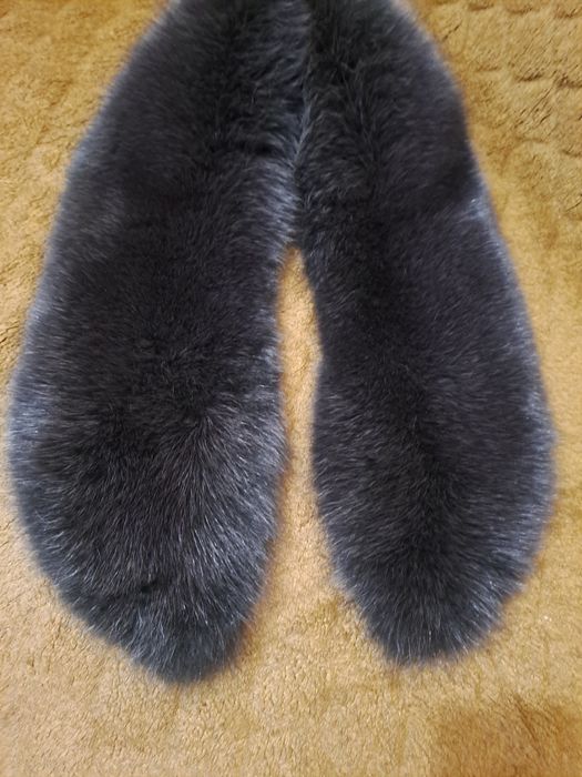 Меховой воротник песец натуральный мех  опушка  хутро комир