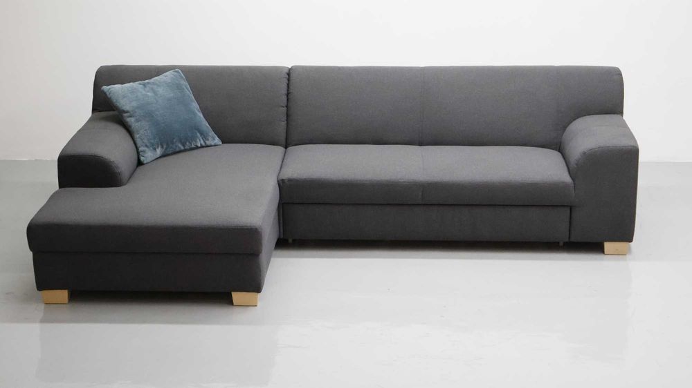 TML Narożnik funkcja spania ciemno popielaty kolor rozkładana rogówka