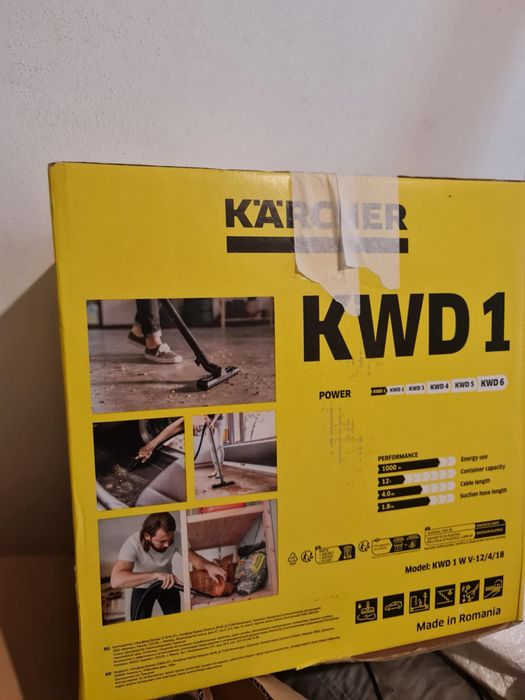 Asoirador Kärcher KWD1 W 1000W 12 L Amarelo/Preto