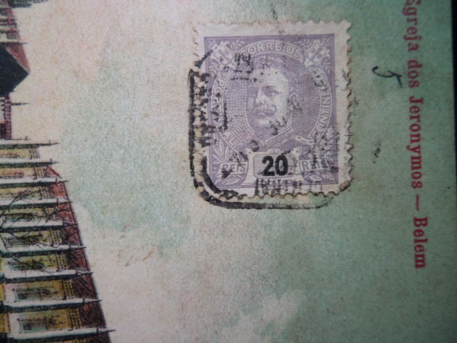 Postal antigo  ,  Belém  'Egreja dos Jeronimos'  1906