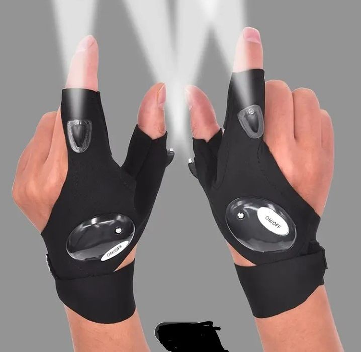 luvas luminosas LED portáteis  respiráveis
