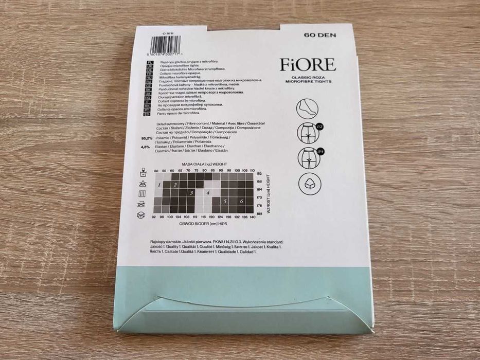 Beżowe (Tan) ciepłe rajstopy MIKROFIBRA 60 den 2/S ROZA Fiore
