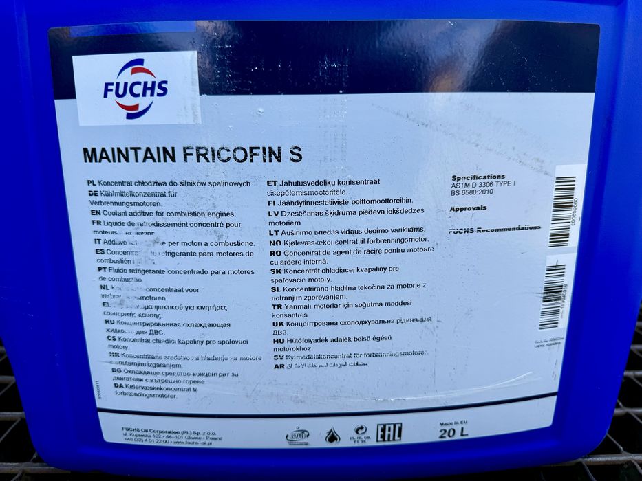 Koncentrat do chłodnic FUCHS MAINTAIN FRICOFIN S - 20 L