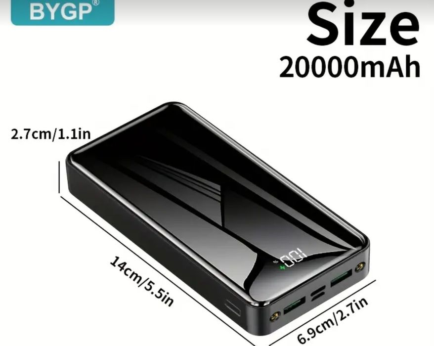Акция! Портативный Power Bank BYGP 20000mAh- стильный, мощный, компакт