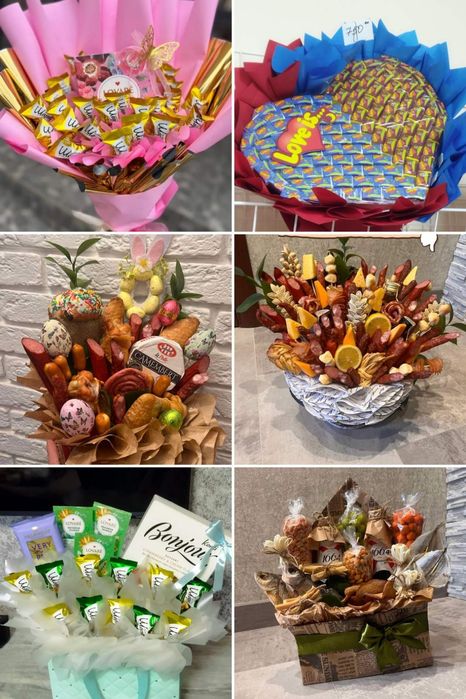 Подарунок для дівчини/Солодкі букети Raffaelo, Kinder/Смачні букети