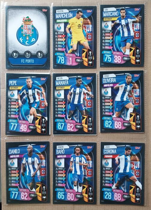 Cartas Futebol - Sets completos - Benfica FC Porto Panini Topps