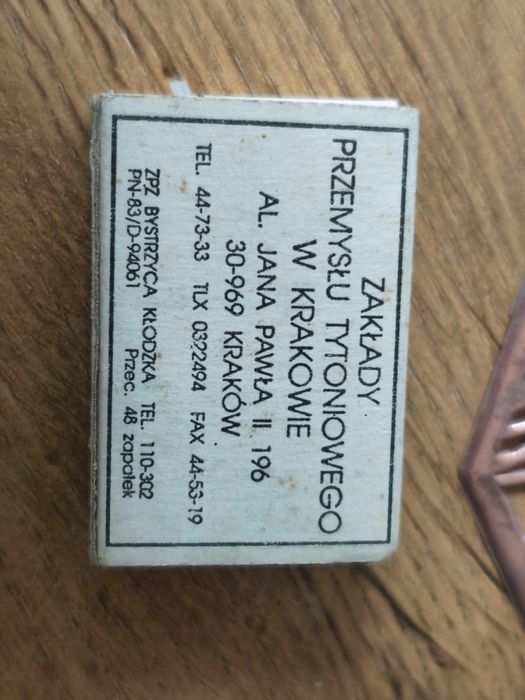 Zapałki kolekcjonerskie ZEFIR mentolowe
