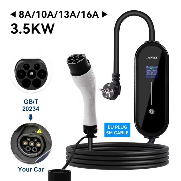 Зарядка‼️Feyree 16А / 32А Type1 / Type2 / GB/T Tesla для электромобиля