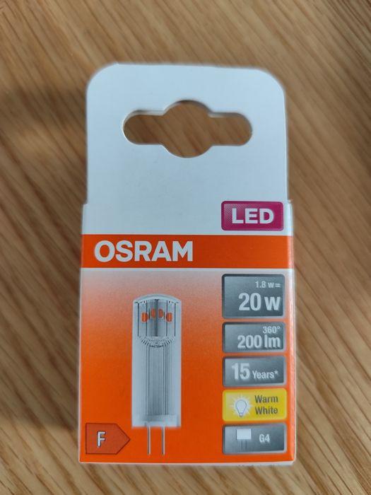 Żarówka LED G4 KAPSUŁKA 1,8W = 20W 2700K OSRAM najtaniej!