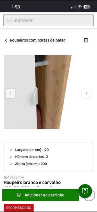 Guarda roupa branca