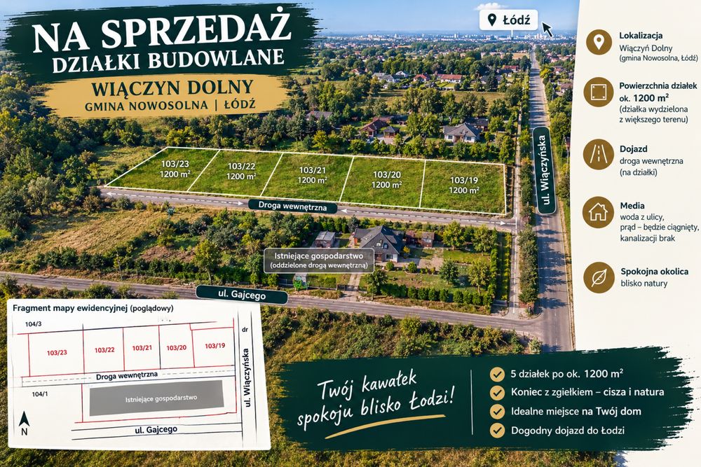 Działka budowlana w Wiączyniu Dolnym