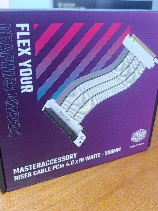 Cabo Riser PCIe 4.0 branco 20cm452215981789030400