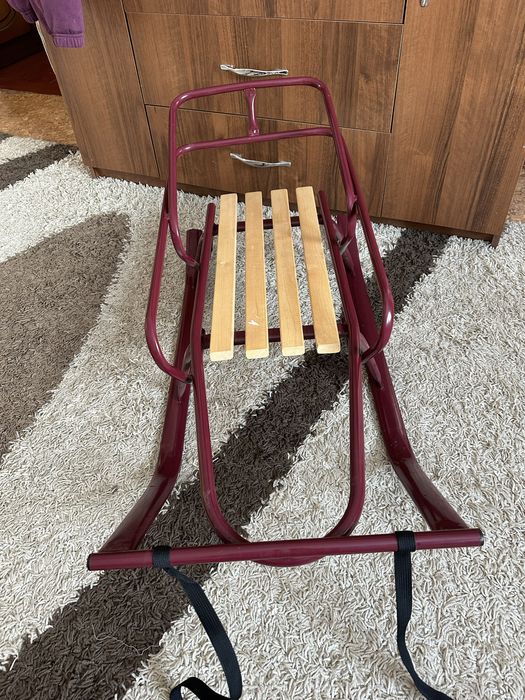 Зимові санки "Буран" бордовий