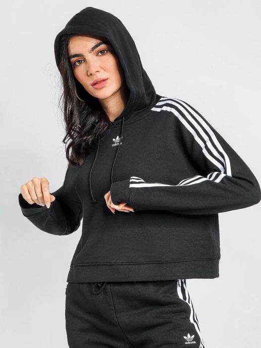 Худи Adidas кроп три полоски
