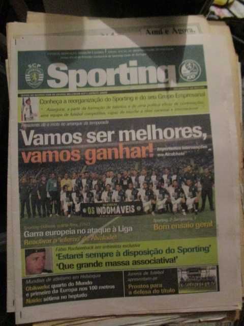 jornais vintage SCP Sporting competições europeias