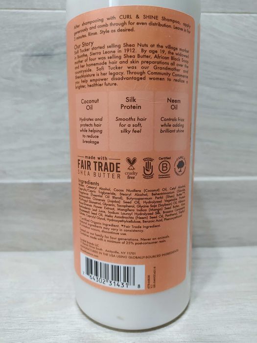 Shea Moisture Curl & Shine Odżywka do włosów kręconych 577 ml