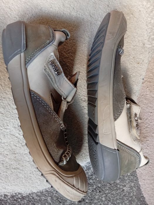 Skórzane buty chłopięce półsandaly na rzep Bartek, r. 32, wkładka 20 cm