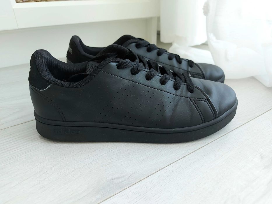 ADIDAS Buty sportowe trampki sneakersy wiązane czarne roz. 35,5