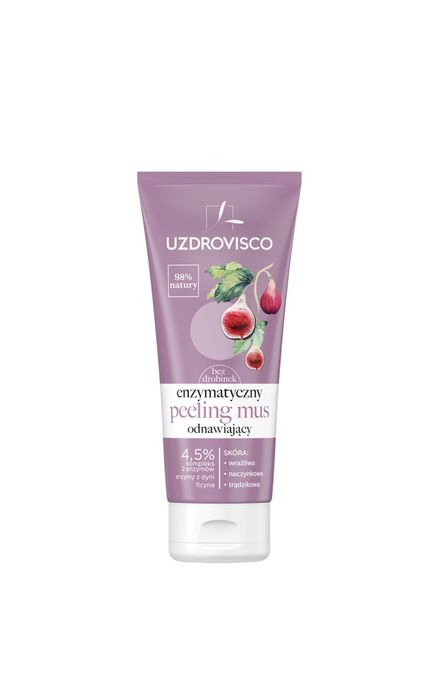 NOWY Uzdrovisc enzymatyczny peeling-mus odnawiający do twarzy, 60 ml