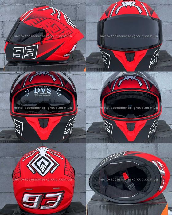 Мотошолом інтеграл TZ з вбудованими окулярами мото шлем интеграл