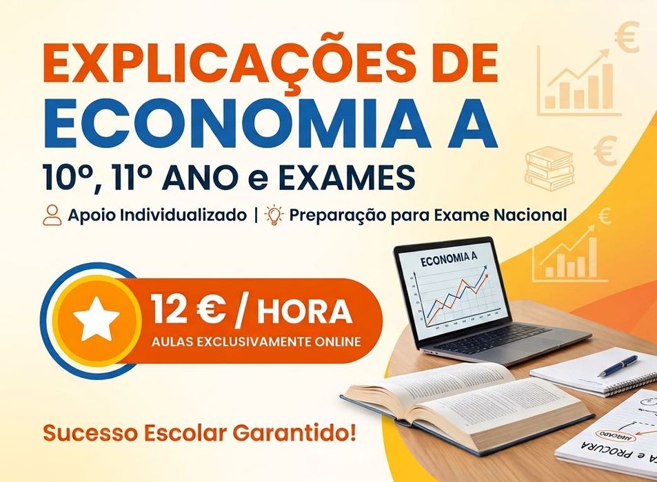 Explicações de Economia A + Preparação para o Exame | 10.º e 11.º ano | Aprende de forma simples e eficaz!