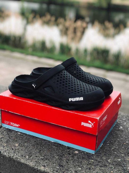Кроксы Puma Agua cat мужские повседневные. Шлепанцы Пума мужские Хит! летние тапочки для улицы мягкие шлепанцы мужские Новинка лето 2026 сланцы Пума
