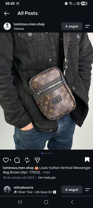 Mala Vertical Messenger Bag Louis Vuitton