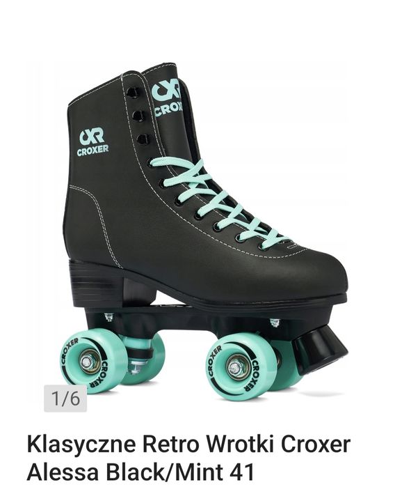 Klasyczne Retro Wrotki Croxer Alessa Black/Mint