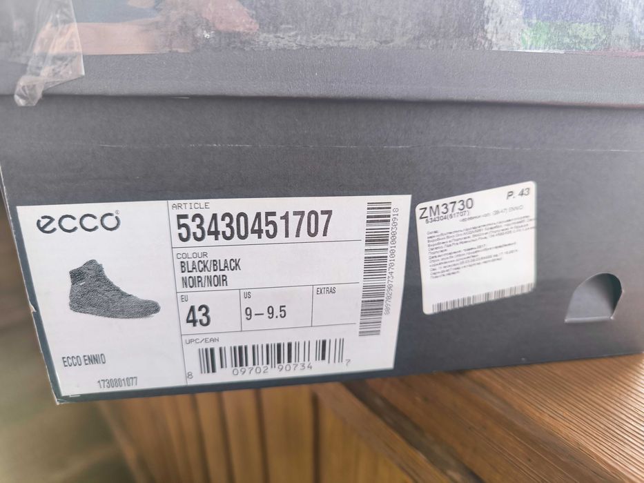 Кожанные ботинки Ecco Ennio GoreTex (43 размер)