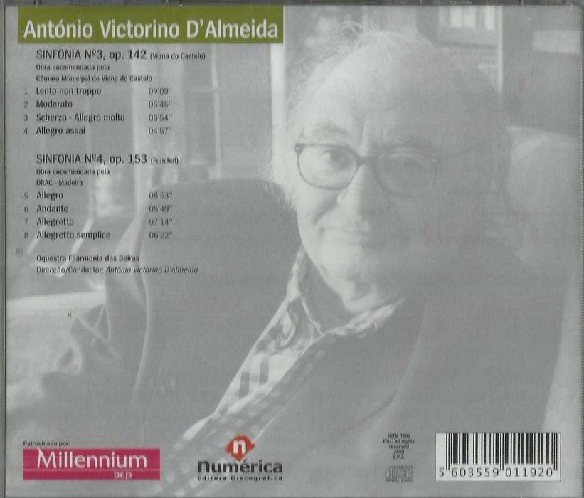 António Victorino D'Almeida - Sinfonia Nº 3, Sinfonia Nº 4 (novo)