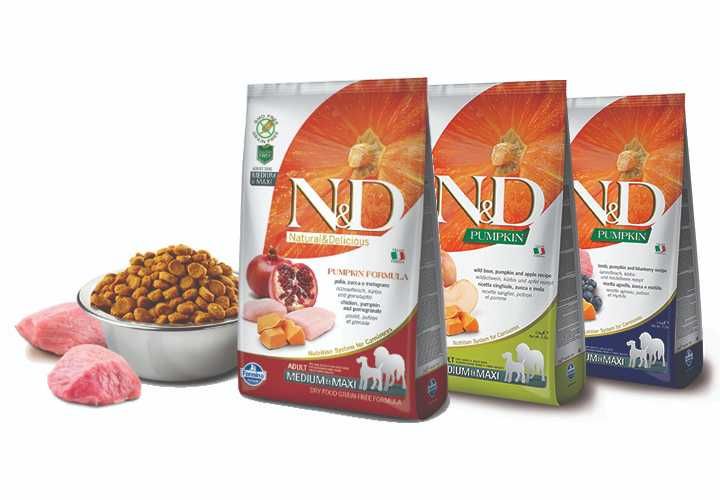 Farmina N&D (GF Abóbora) Adult Medium/Maxi - Borrego / Frango / Javali